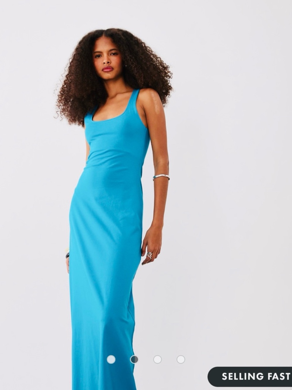 Sleeveless Maxi Dress in Teal Blue - Picture 2 of 7